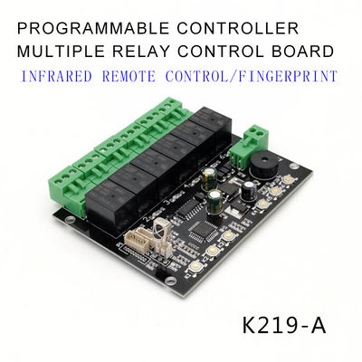 GROW K219-A+R502-AW Fingerprint Infrared Remote Control Board For Door Access Control Programmable Time Relay Output