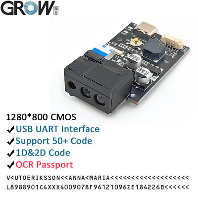 GROW GM69Pro 1280*800CMOS OCR/1D/2D 바코드 스캐너 모듈 USB UART 인터페이스 QR 코드 바코드 리더 지원 OCR 여권